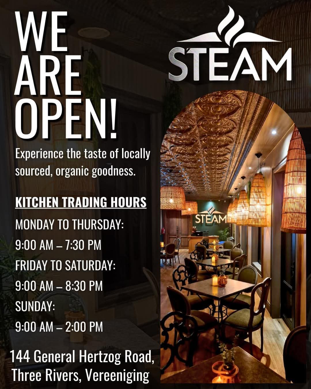 Steam Cafe & Restaurant logo